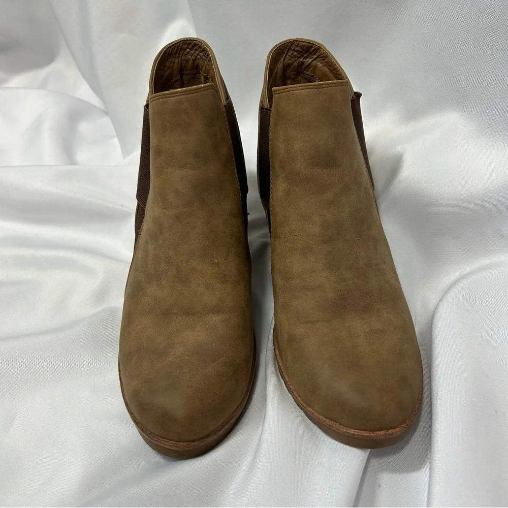 Vintage 93 | Heeled Wedge Ankle Booties Brown Women's Size 9
